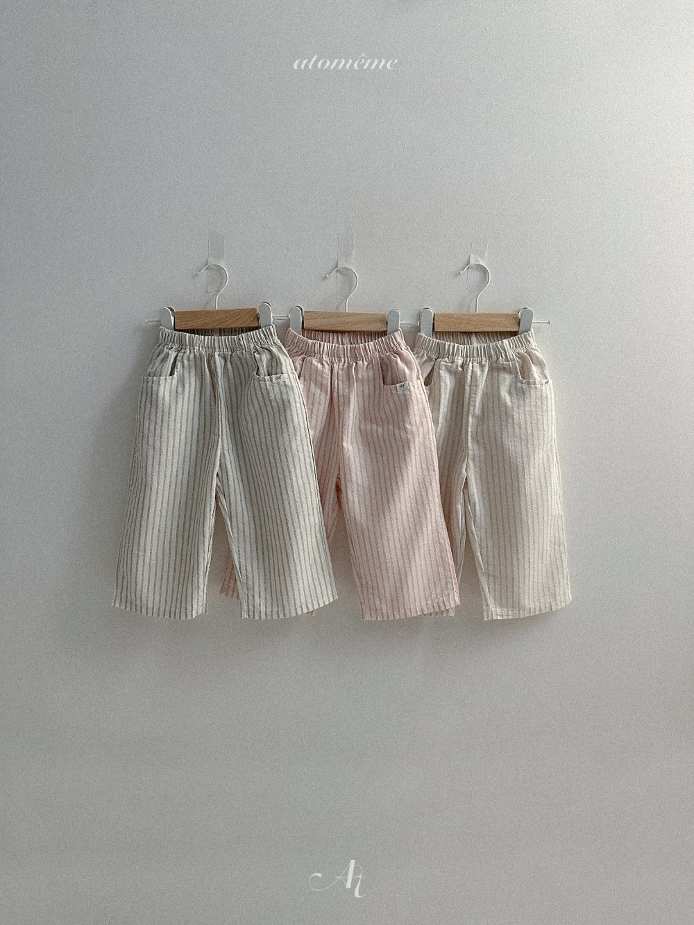Atomeme01｜(70-110) 線條直筒長褲