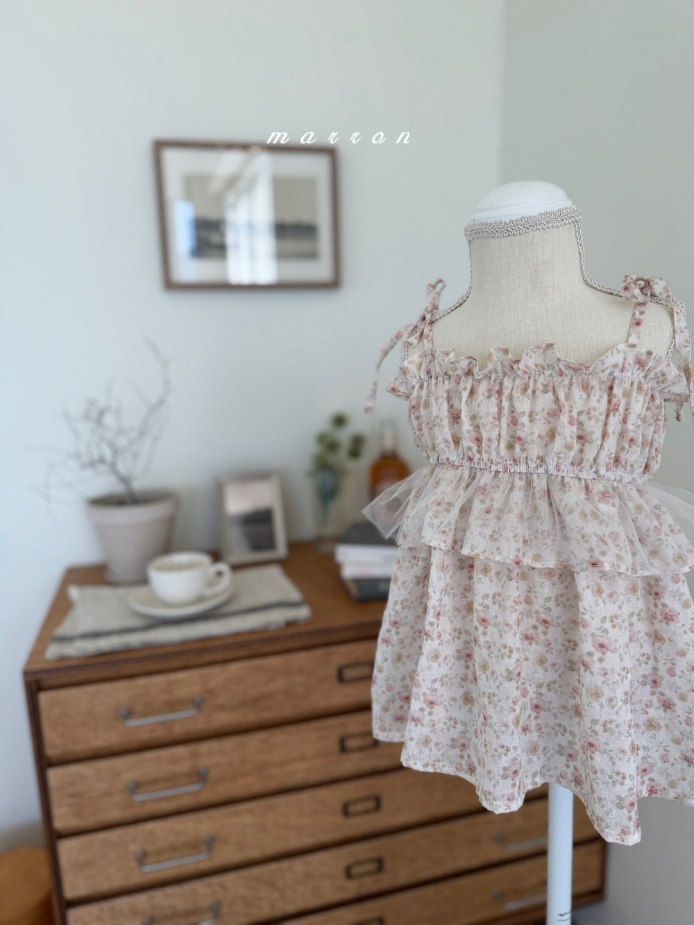 Marron51｜(1y-6y) 夏日碎花薄紗洋裝