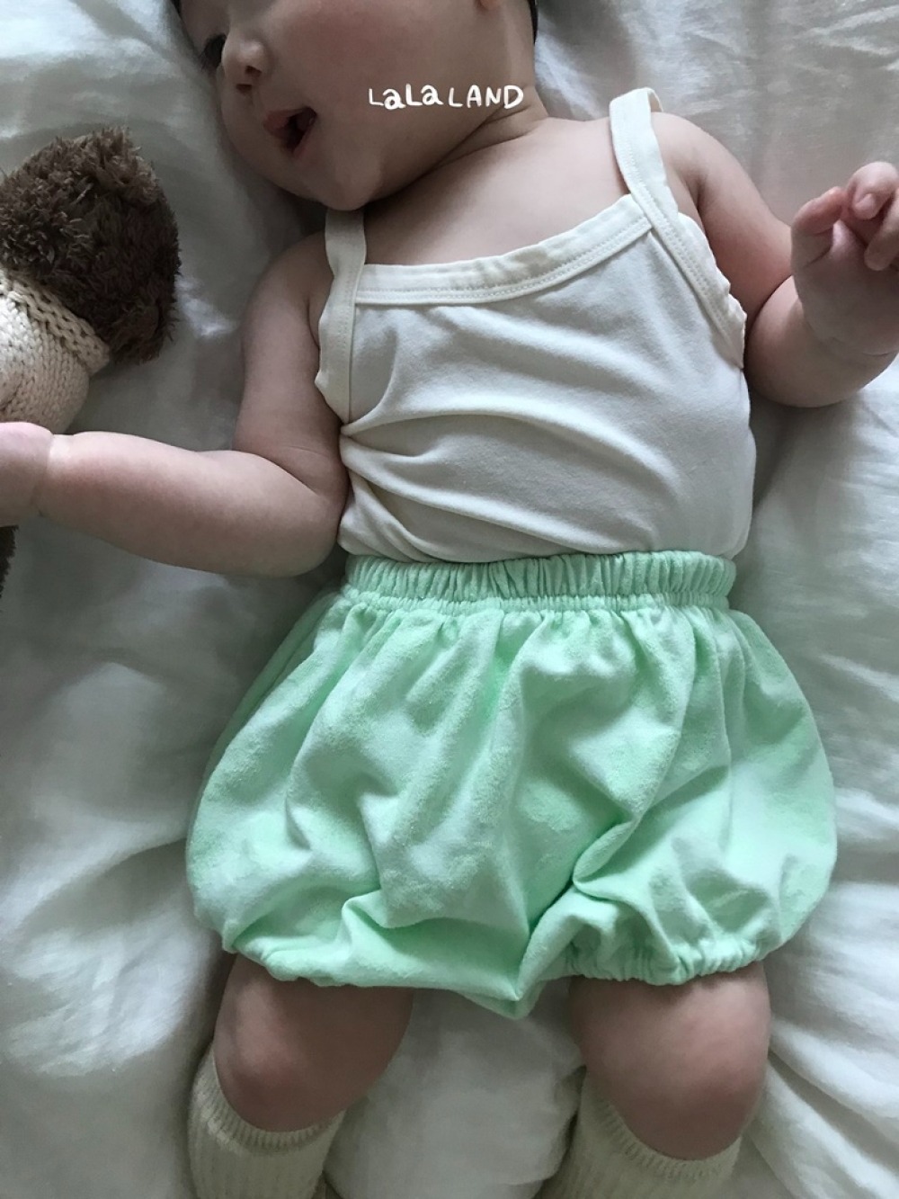 lala land16｜(3m-18m) 2色素面迷你燈籠褲