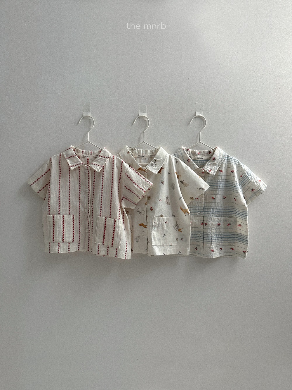 MiniRobe20｜(70-110) 印花口袋襯衫