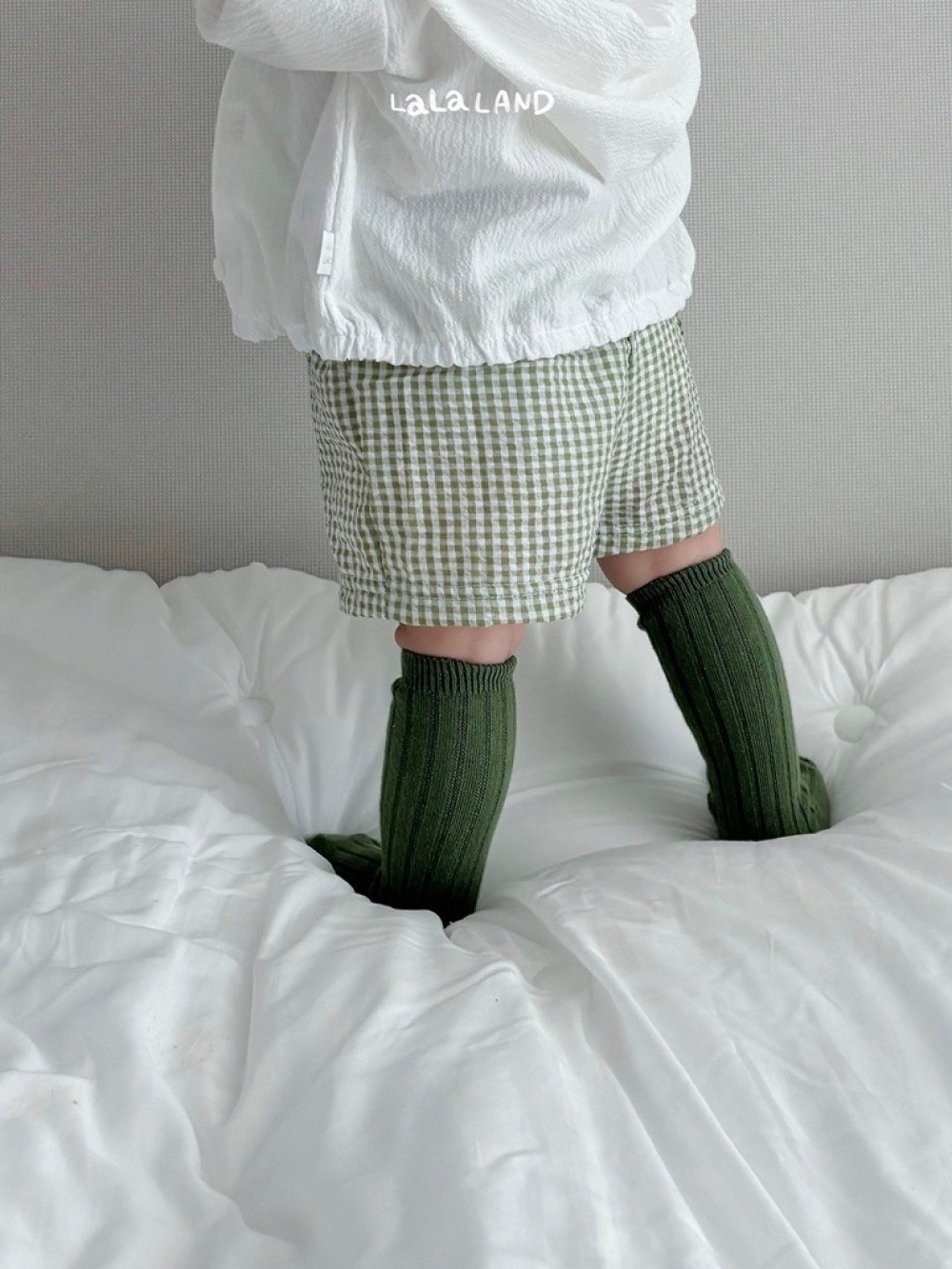 lala land01｜(3m-18m) 4色格紋小短褲