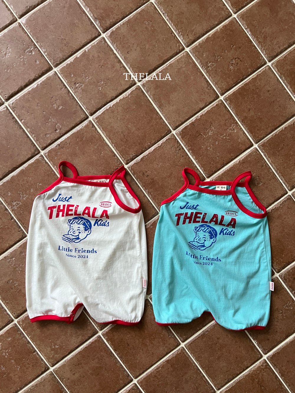 thelala44｜ (0m-18m) 美式男孩印花細肩包屁扣