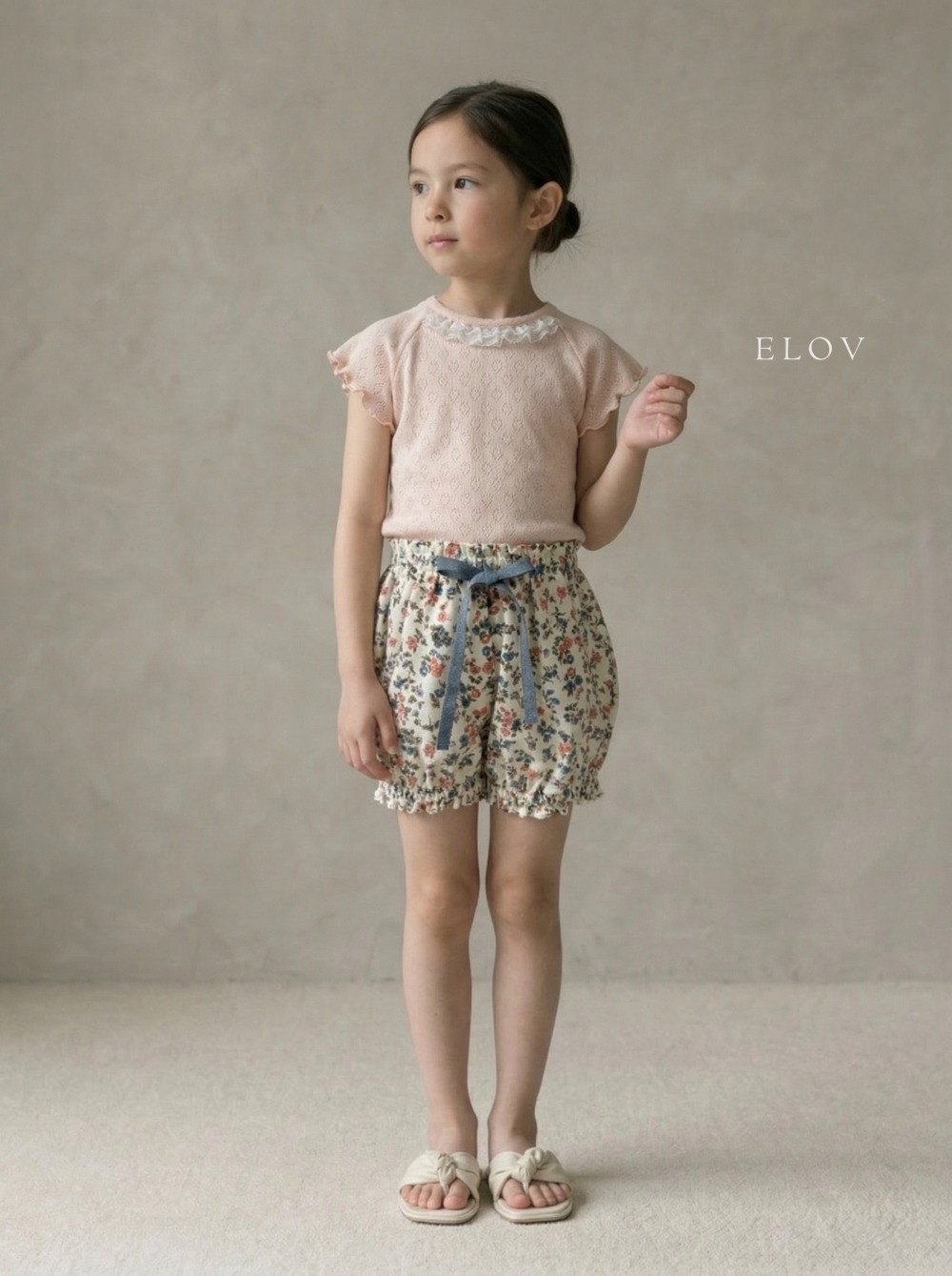 Mon petit20｜(73-118cm) 碎花抽繩短褲