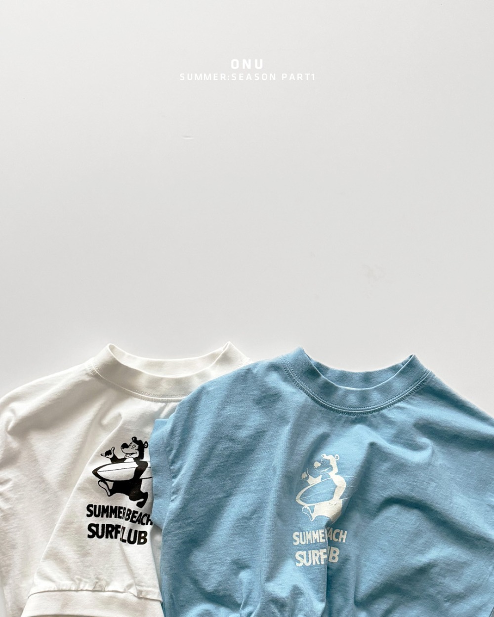 onu16｜(70cm-115cm) 衝浪印花熊短上衣