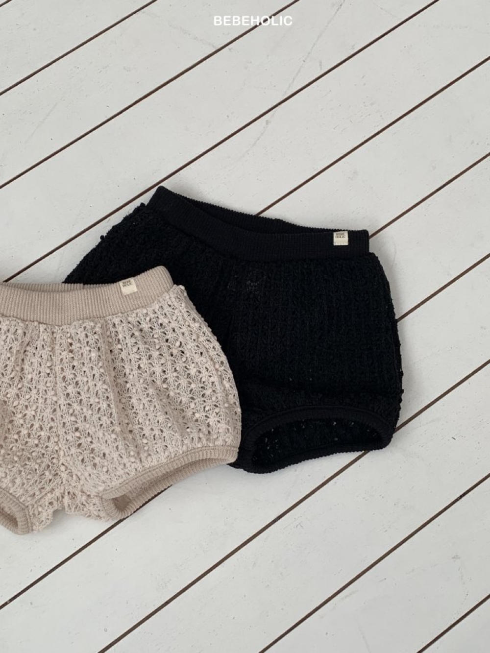 Bebe holic51｜(3m-18m) 素面針織短褲