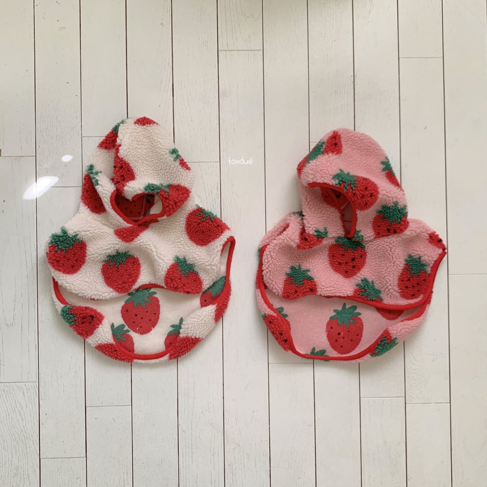 Fondue 31｜(65cm-120cm)  草莓連帽披風