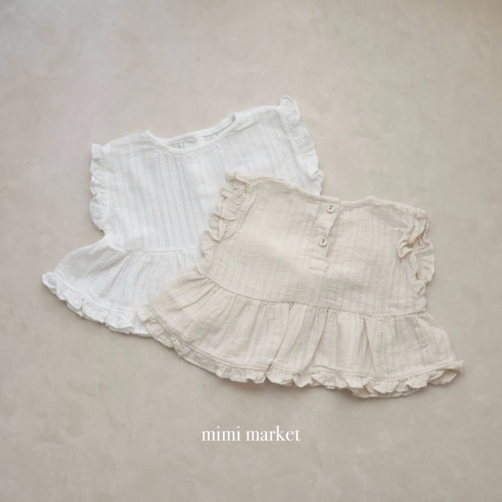 mimi market27 (75-90cm)  荷葉娃娃裝上衣