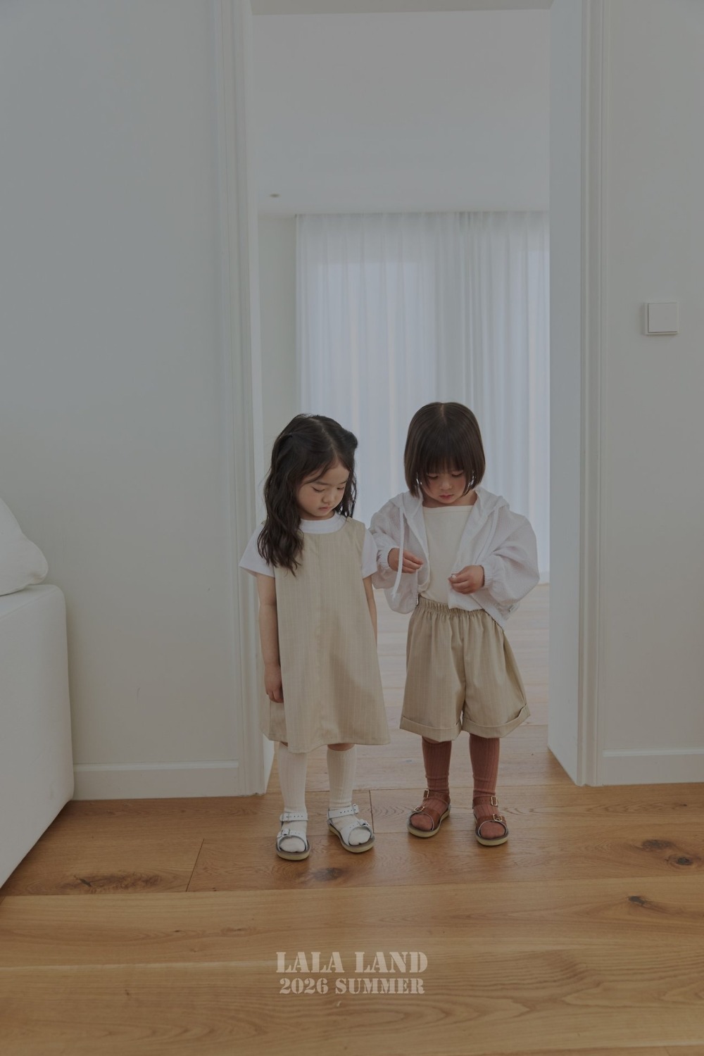 lala land51｜(75-120cm) 2色經典捲邊條紋短褲