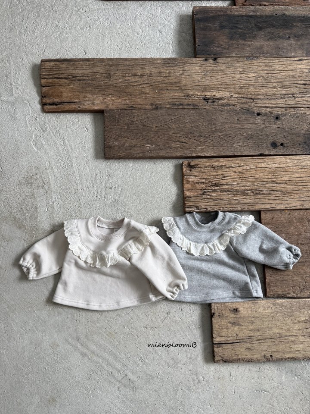 Bloom.b22｜(0m-24m/85cm-125cm) 蕾淤花邊圓領上衣