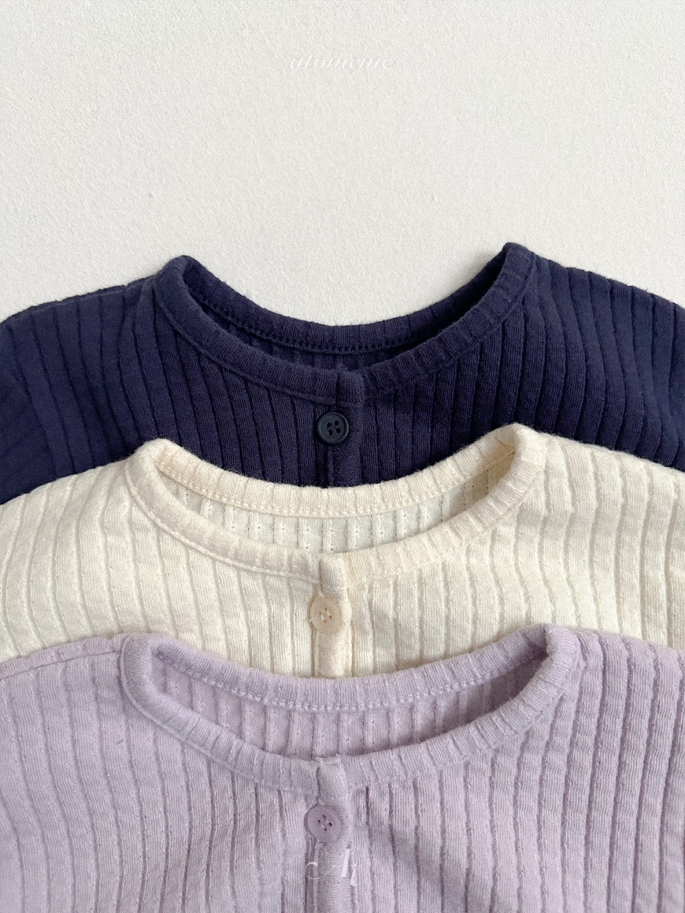 Atomeme11｜(70-110) 羅紋開襟外套