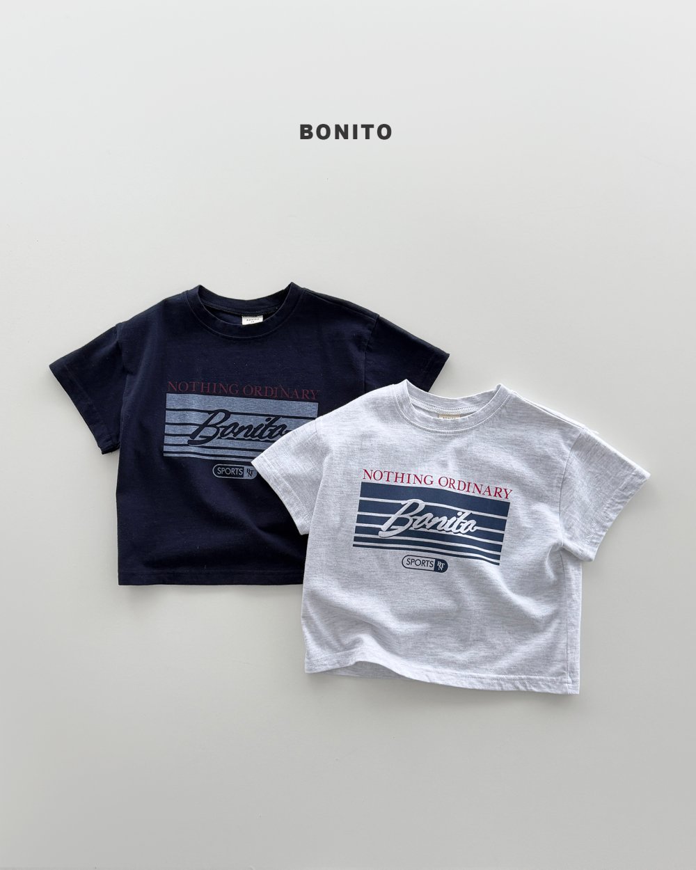Bonito15｜(75cm-125cm) 2色字母印刷上衣