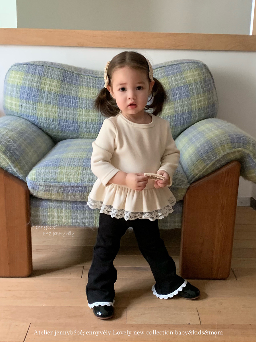 JE 660｜(80-110cm)  蕾絲荷葉邊上衣