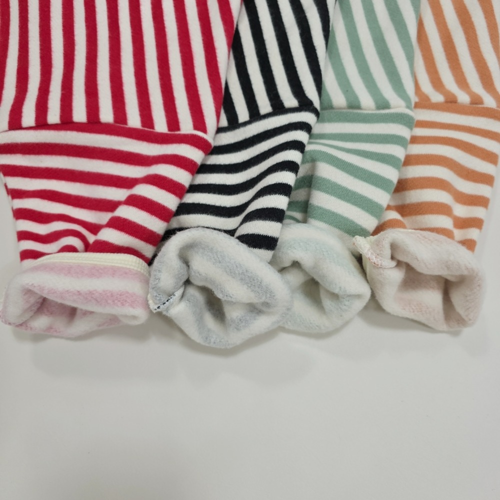 Soybean34｜(75cm-118cm) 條紋內刷毛上衣