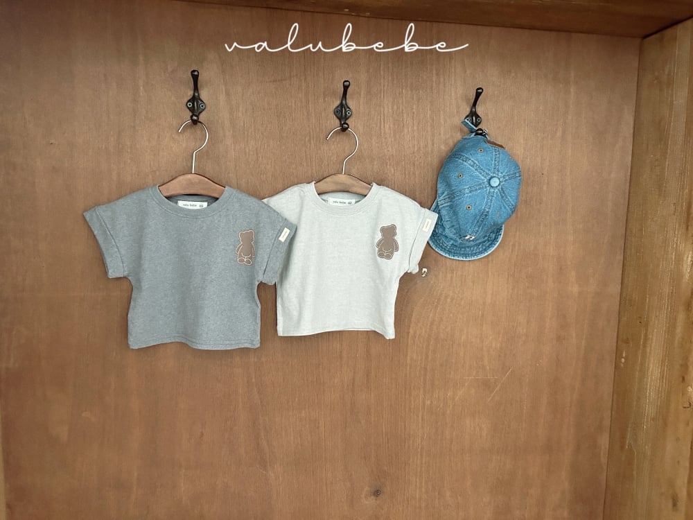 Valubebe 65｜(65-90cm) 小熊捲袖上衣