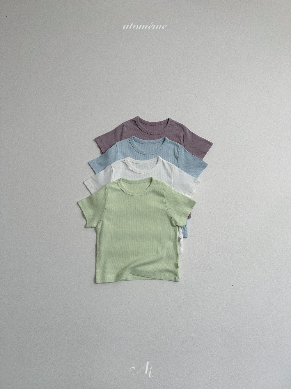 Atomeme35｜(70-110) 素面羅紋上衣