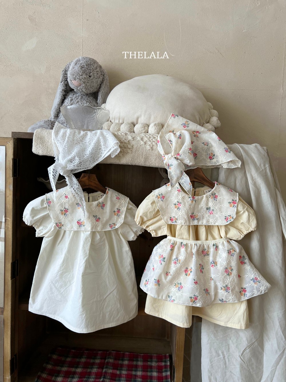 thelala55｜ (70-115) 玫瑰翻領洋裝