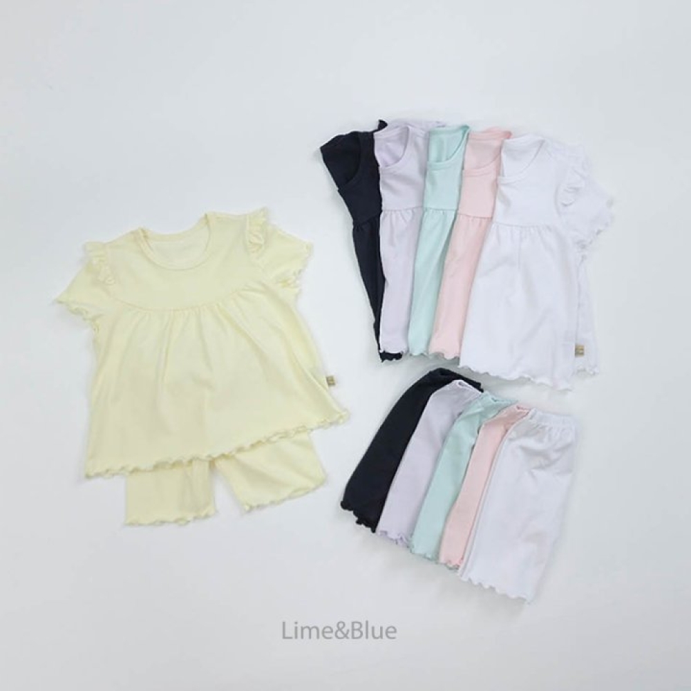 LIME&BLUE23｜(80-118cm)  優格木耳邊套裝