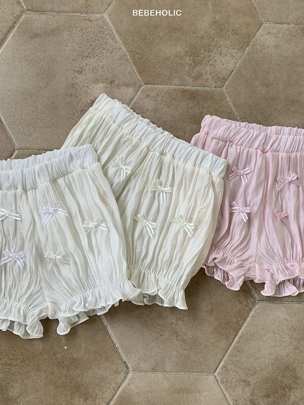 Bebe holic12｜(3m-18m) 蝴蝶結鬆緊褲