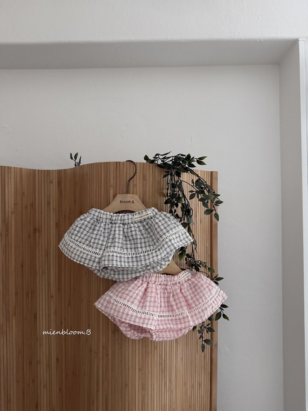 Bloom.b37｜(55cm-118cm) 格紋褲裙