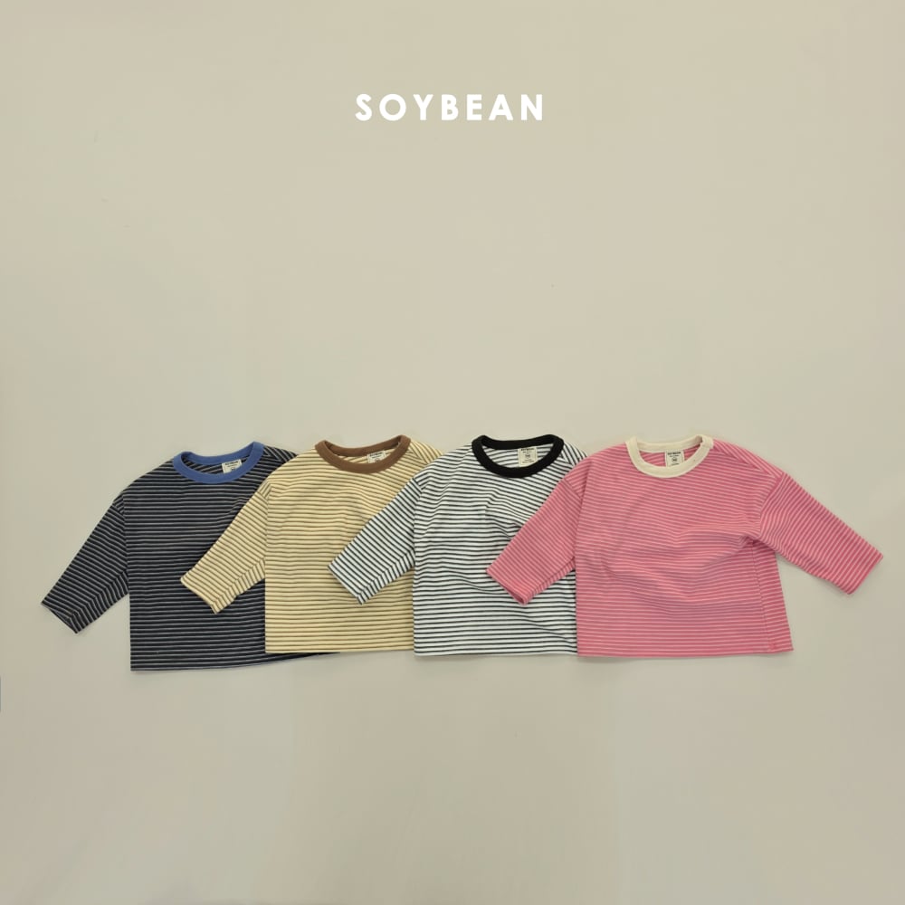Soybean18｜(75cm-118cm) 撞色條紋上衣