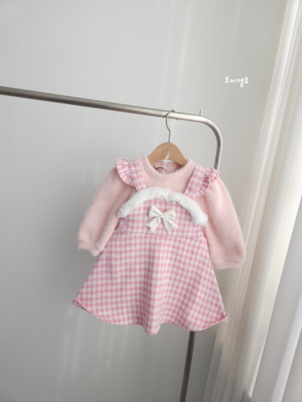 gioiello03｜(85-130cm) 雪白格紋洋裝