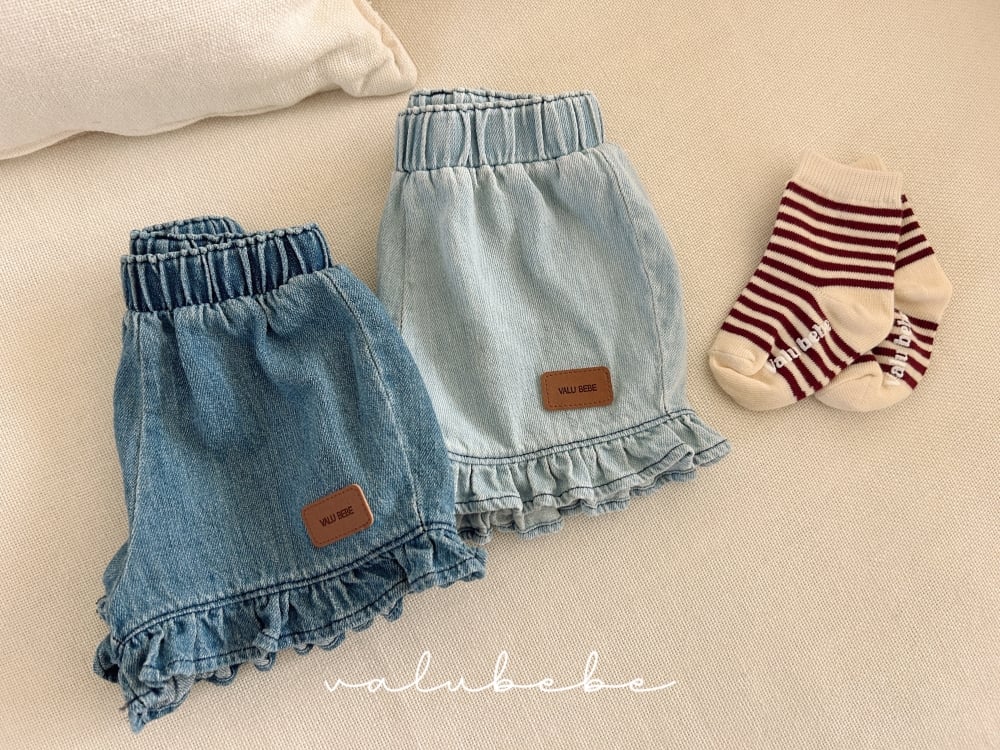 Valubebe 36｜(65-90cm) 荷葉邊牛仔褲