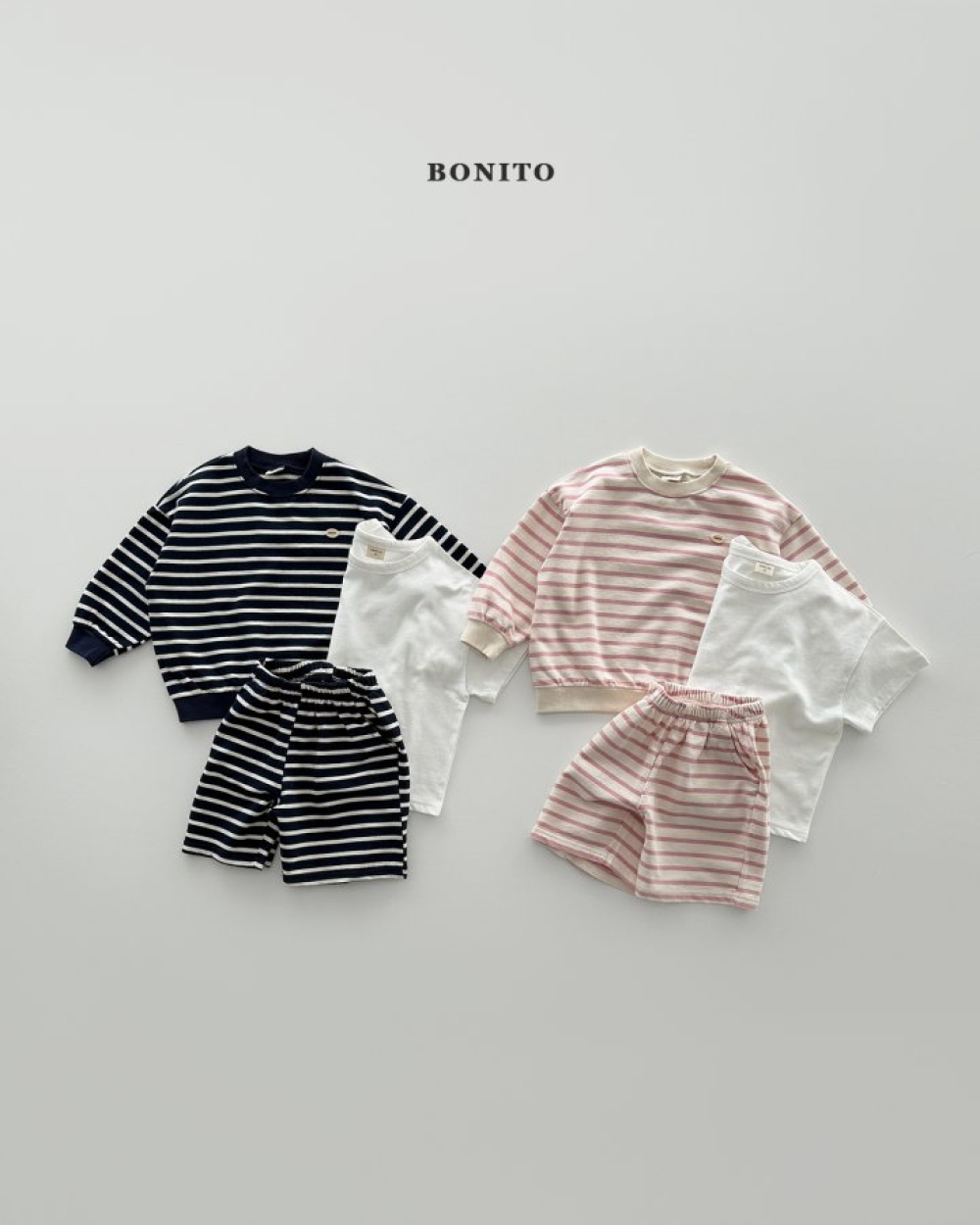 Bonito57｜(75cm-125cm) 2色瑪德琳三件套裝