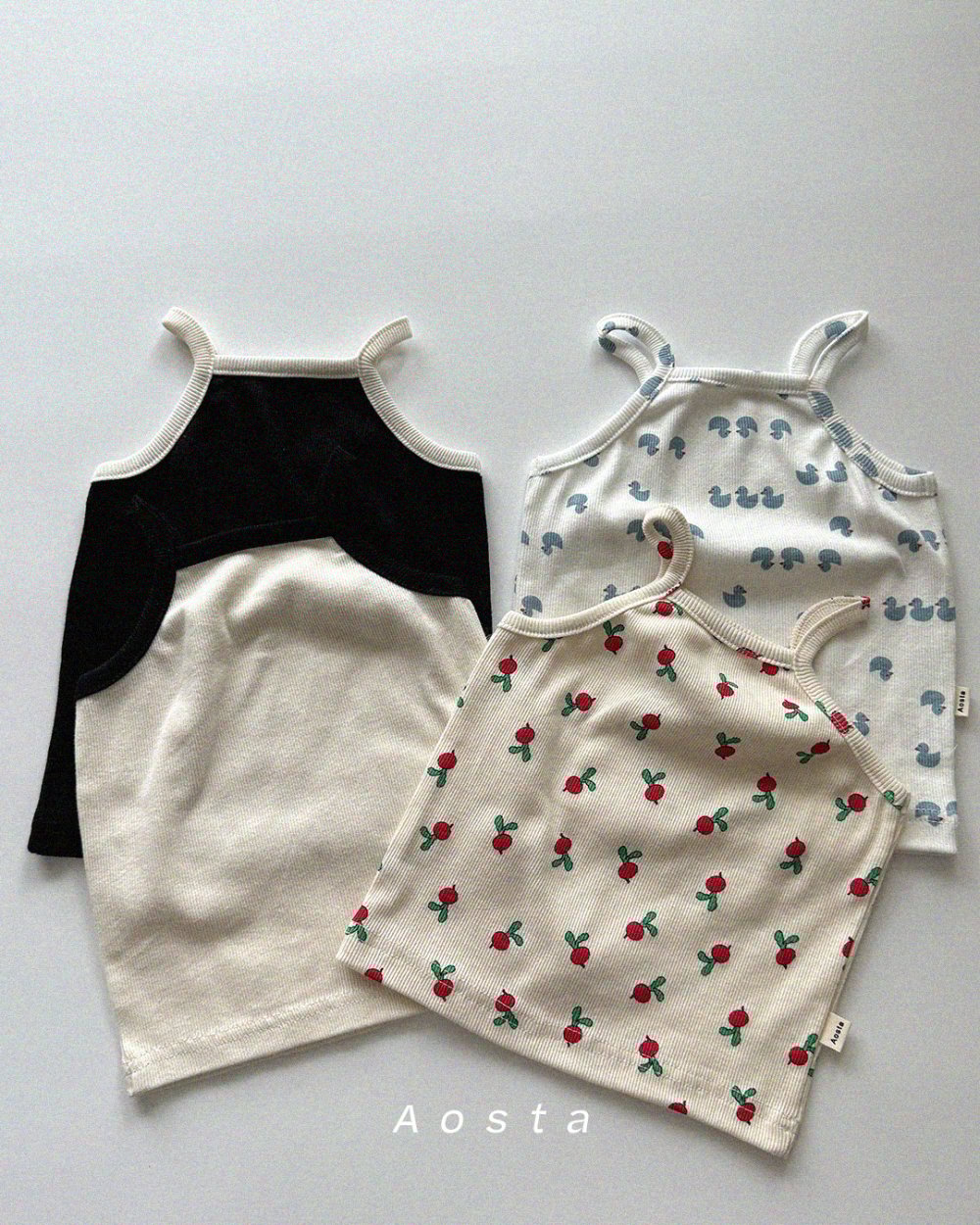 AOSTA49｜(6m-5y) 4款羅紋細肩小可愛