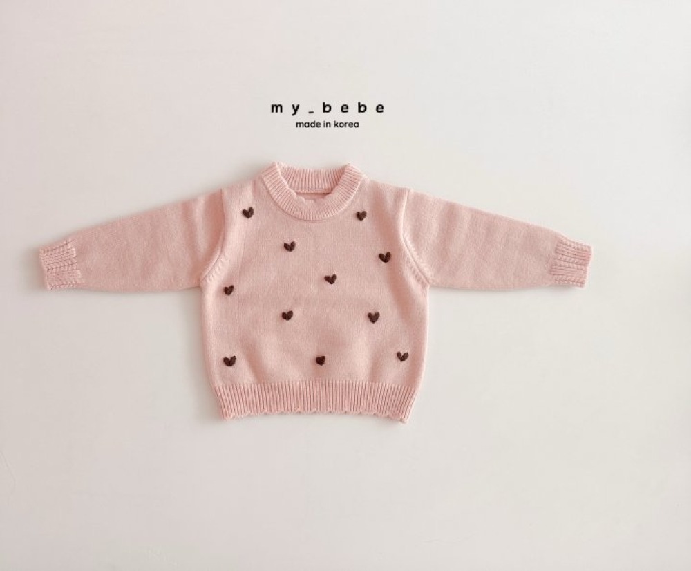 my_bebe09｜(-12m-7y) 愛心針織上衣