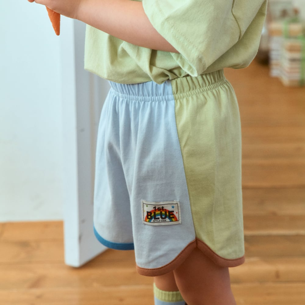 1st blue20｜(~93-118cm) 繽紛配色短褲