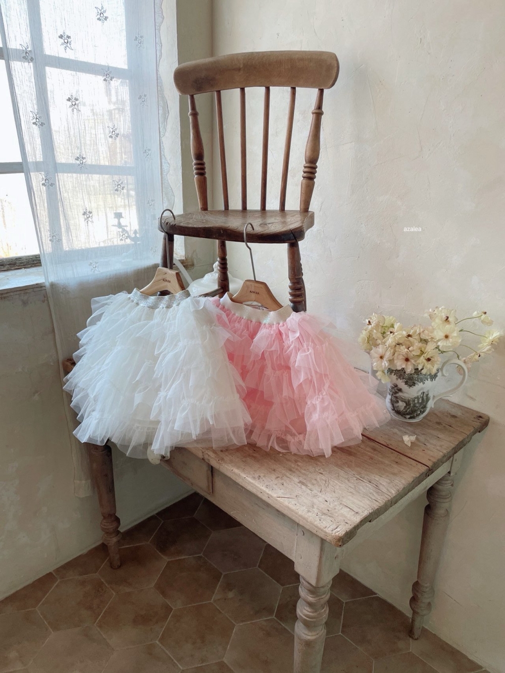 Azalea12｜(85-112cm) 蕾絲花長裙