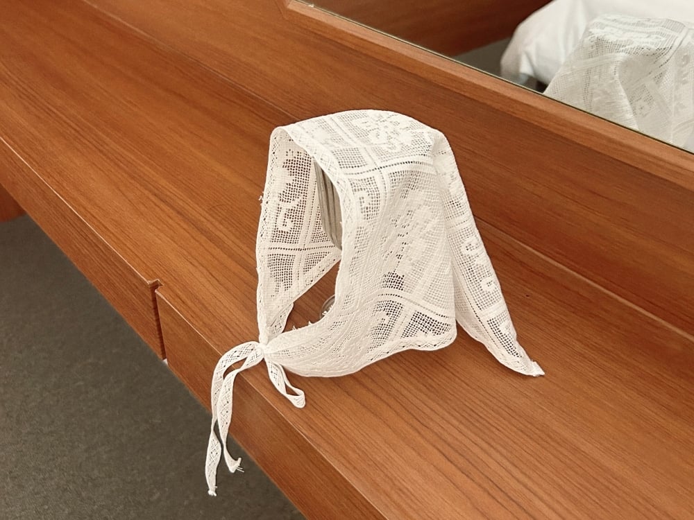 Valubebe 81｜(Free) 蕾絲方巾帽