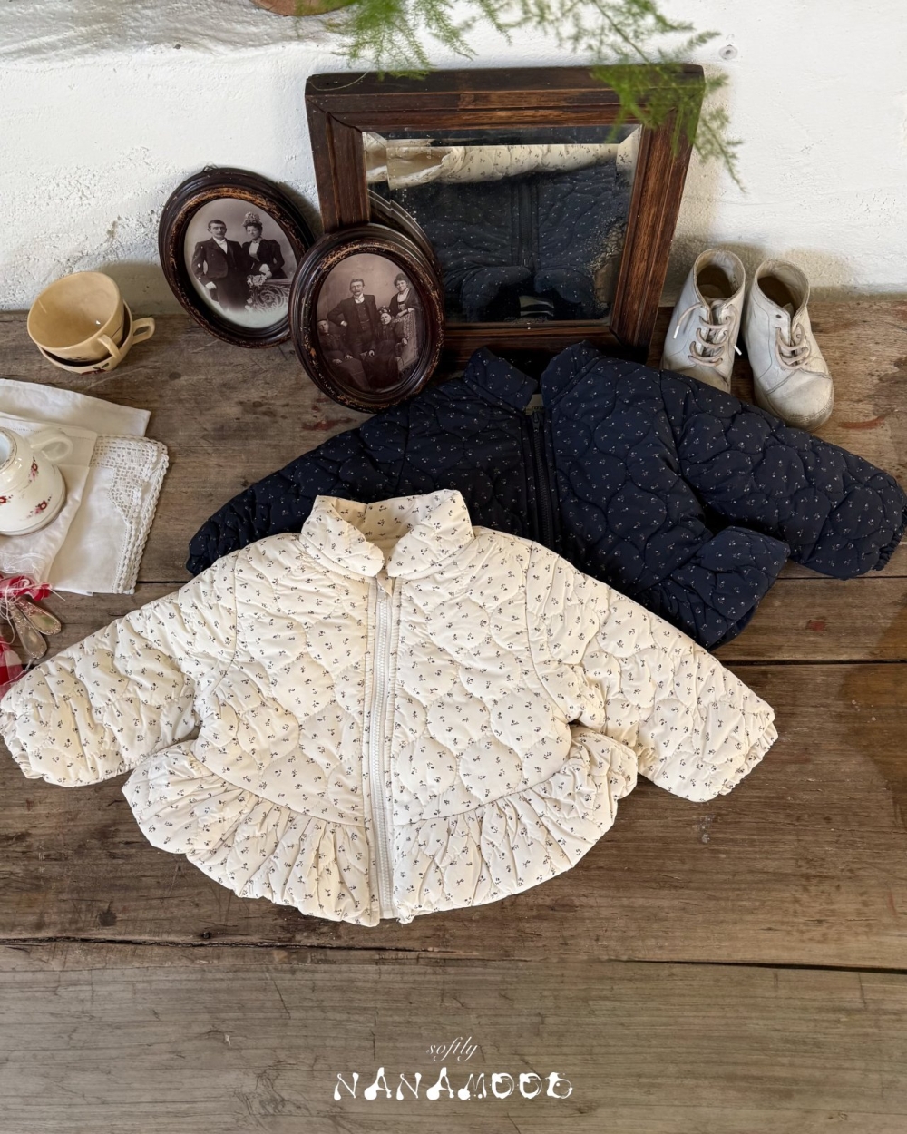 BANANAJ05｜(3m-18m)  小碎花棉服外套