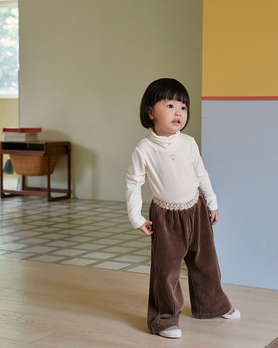 Amber 04｜(90-130cm) 2色天鵝絨直筒長褲