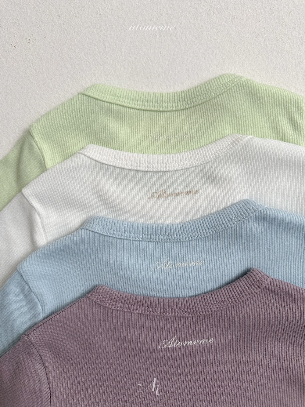 Atomeme35｜(70-110) 素面羅紋上衣
