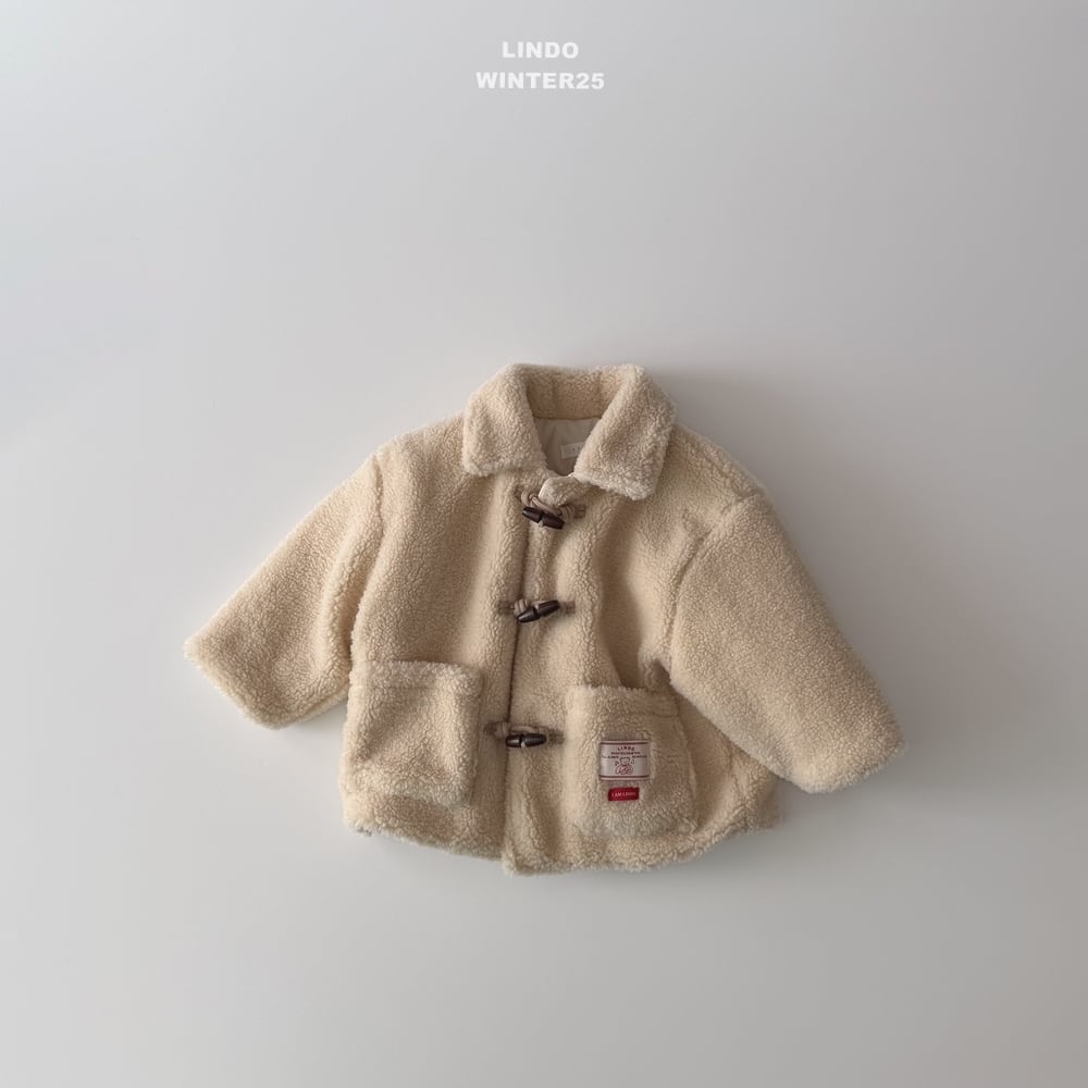 Lindo73｜(80cm-125cm) 牛角扣厚刷毛外套