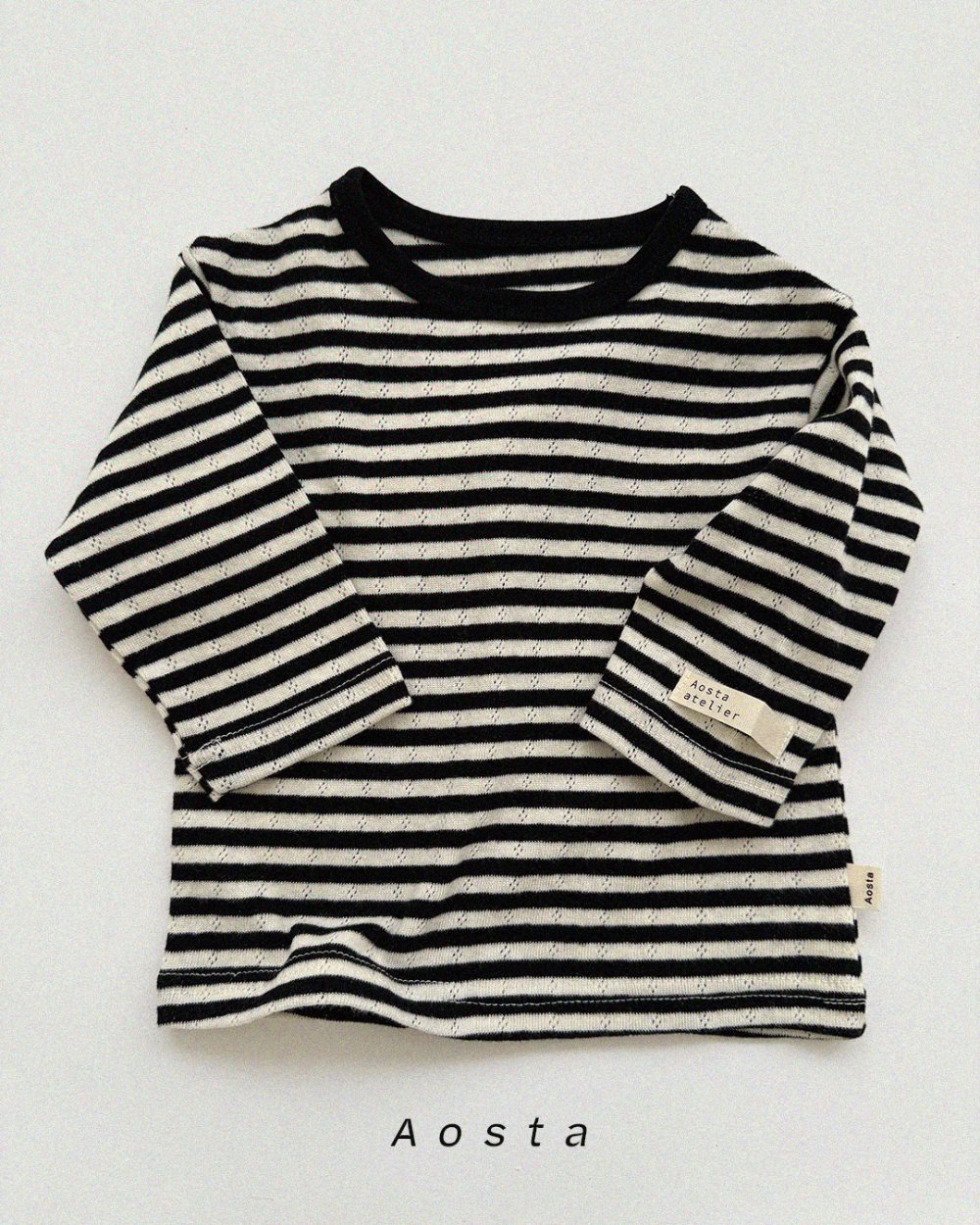 AOSTA22｜(6m-5y) 透氣條紋上衣