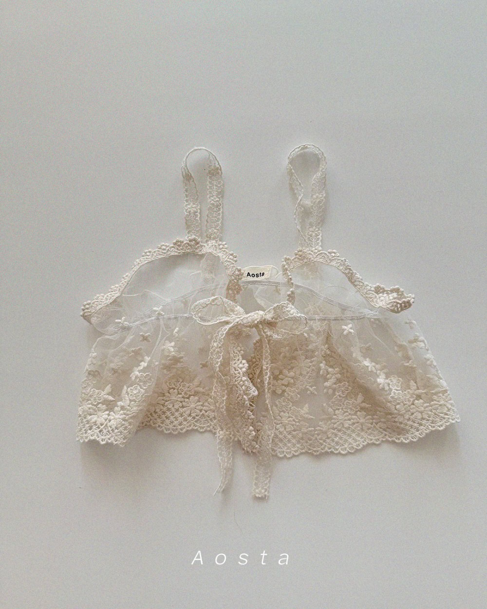 AOSTA60｜(Free) 蕾絲綁帶外罩衫