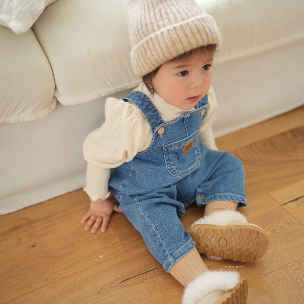 neneru02｜(60cm-85cm) 2色口袋吊帶褲