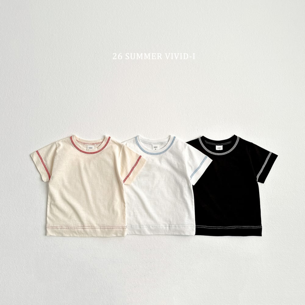 vivid56｜(78cm-125cm) 3款縫線簡約素色上衣