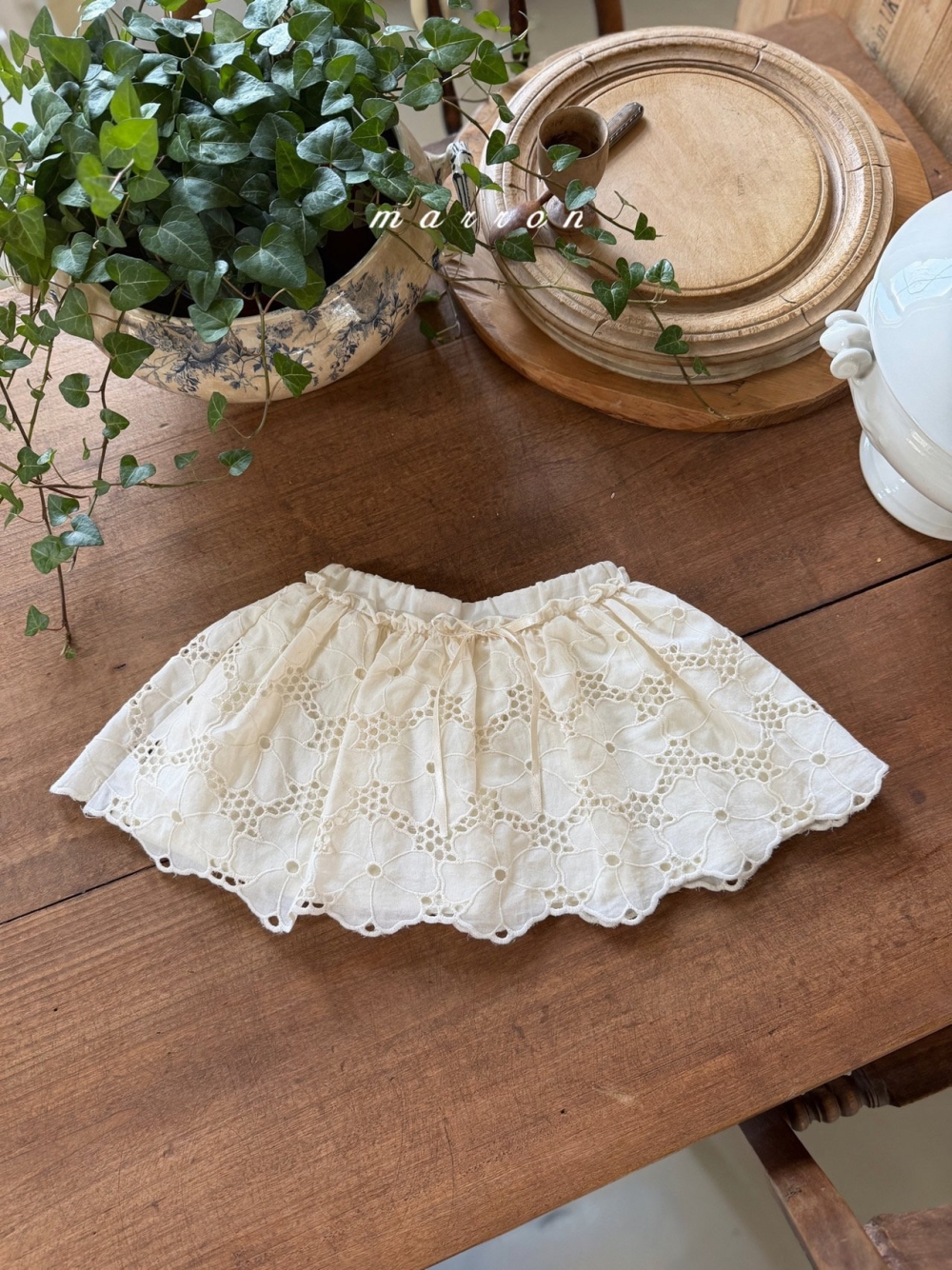 Marron13｜(1y-6y) 鏤空花邊蕾絲裙