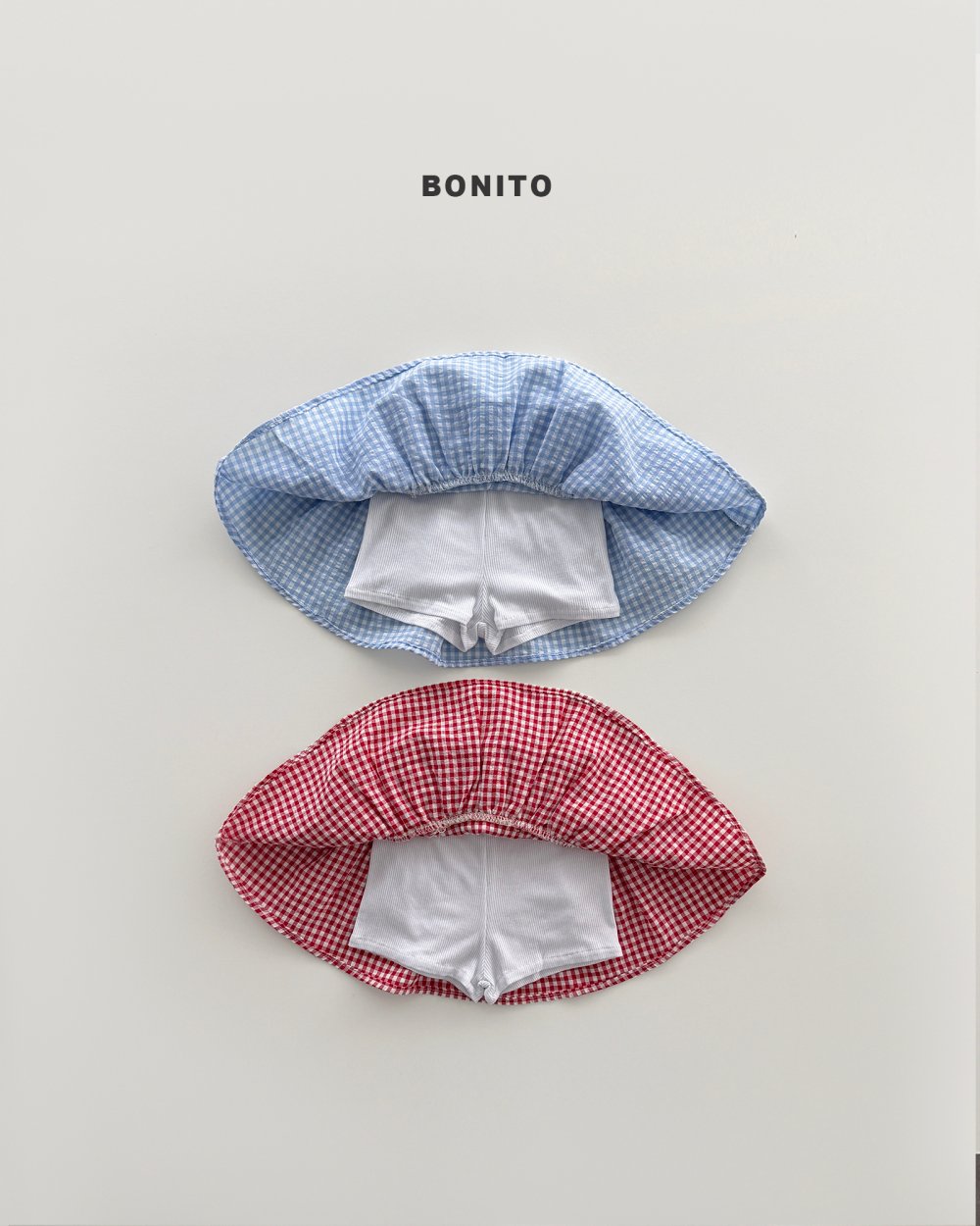 Bonito25｜(75cm-125cm) 2色格子蛋糕多層裙