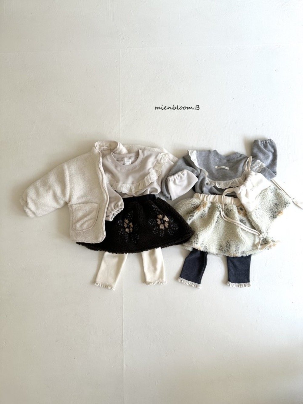 Bloom.b41｜(85cm-125cm) 花卉刷毛褲裙