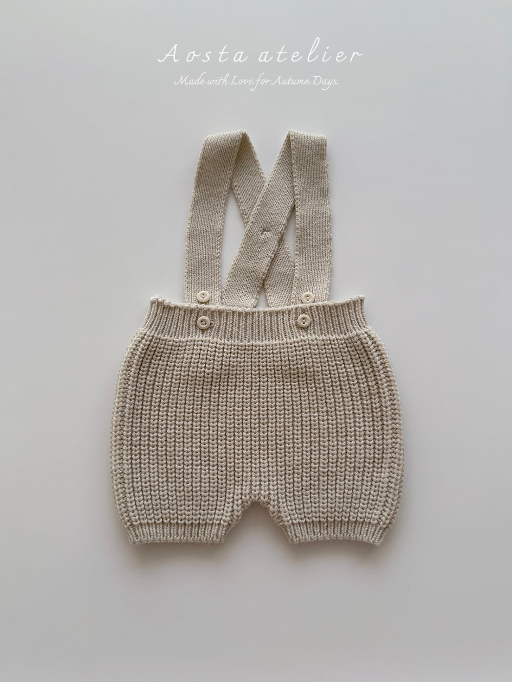 AOSTA50｜(6m-5y) 可愛針織背帶褲