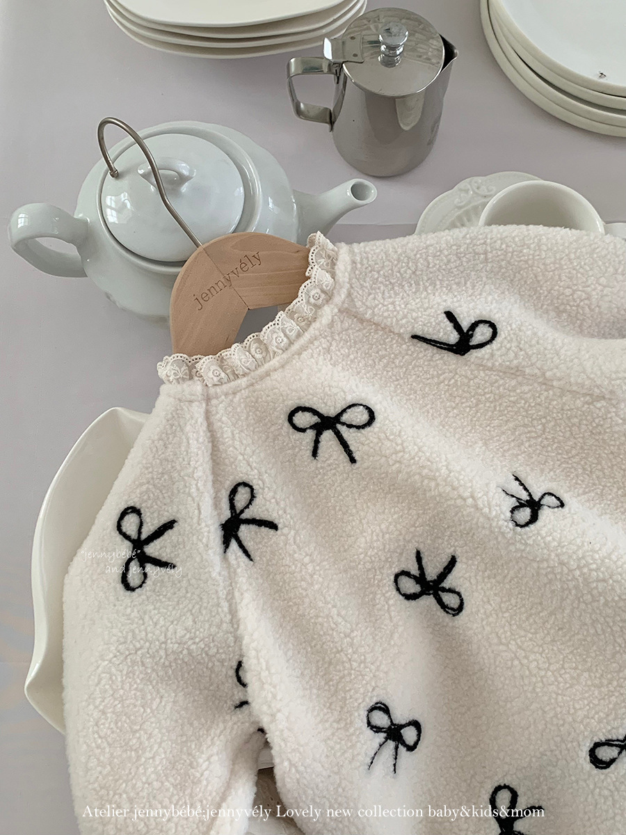 JE 654｜(80-110cm)  蝴蝶结刺繡連身裙