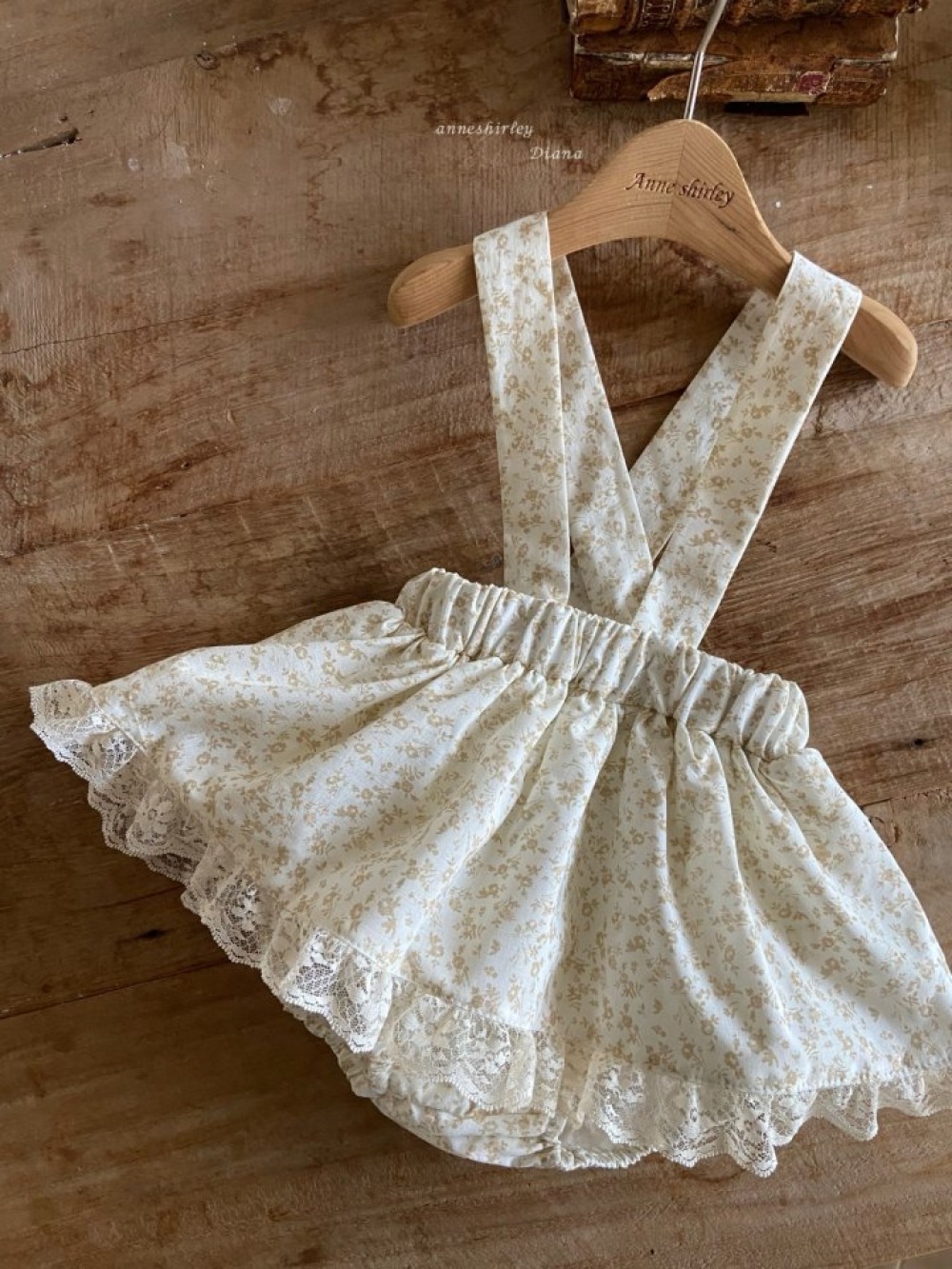 Anne Shirley17｜(3m-22m) 2色格紋/碎花蕾絲吊帶褲裙