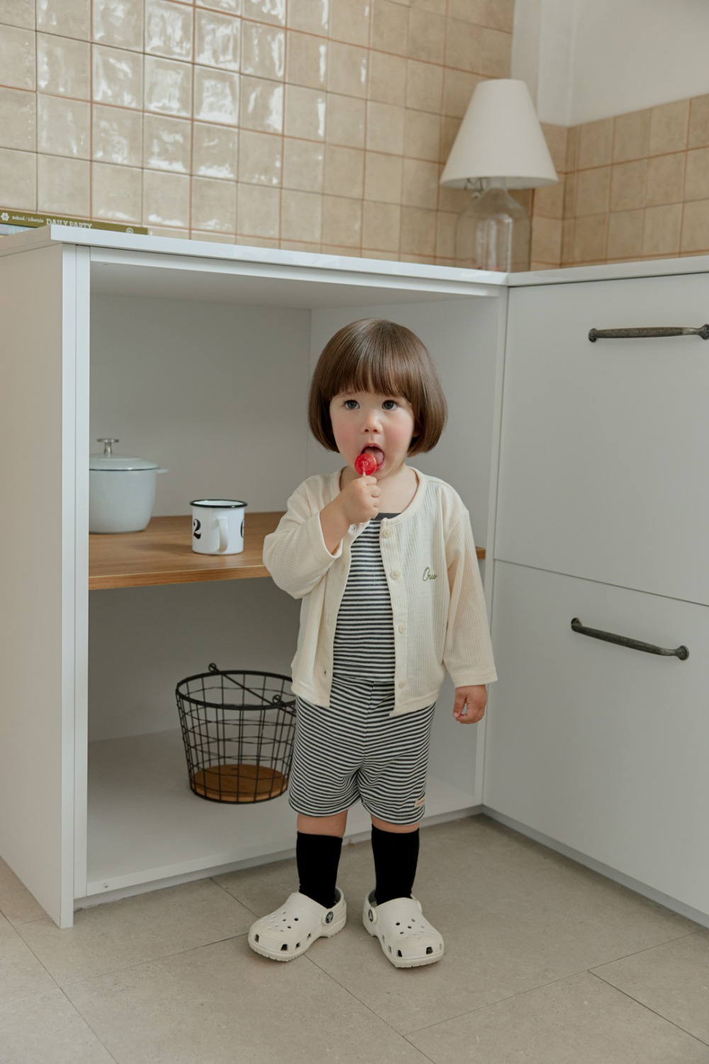 onu46｜(70cm-115cm) 條紋細肩背心套裝