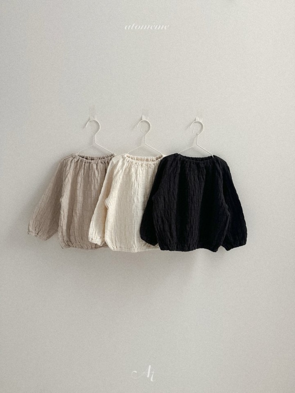 Atomeme22｜(70cm-110cm) 抓皺寬鬆上衣