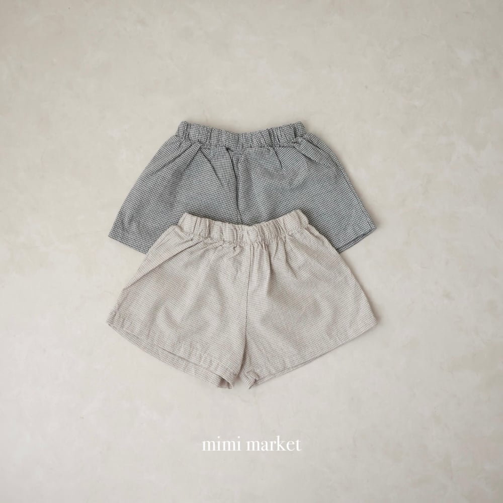 mimi market09 (75-90cm)  格子簡約短褲