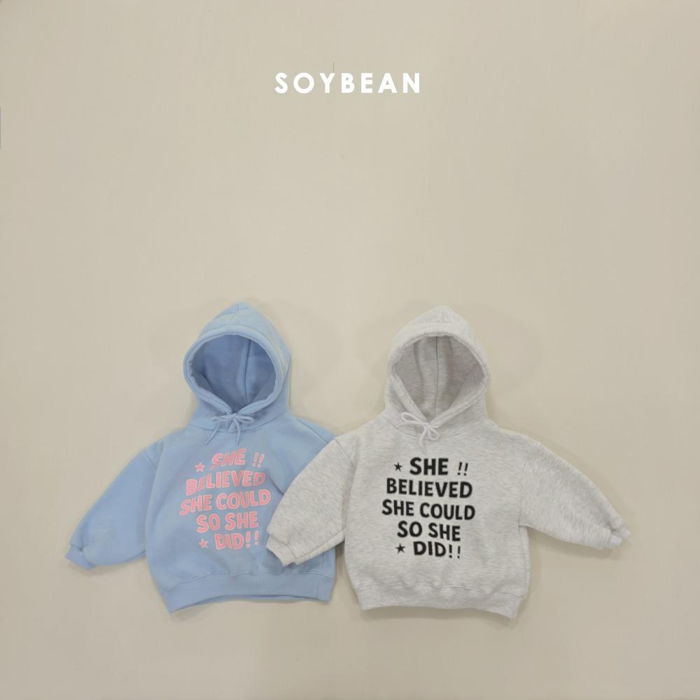 Soybean23｜(75cm-118cm) 英字印花連帽休閒上衣